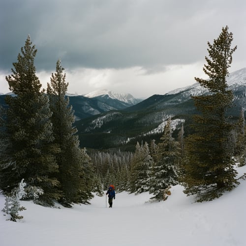 A breathtaking snowy landscape in the Colorado Rockies