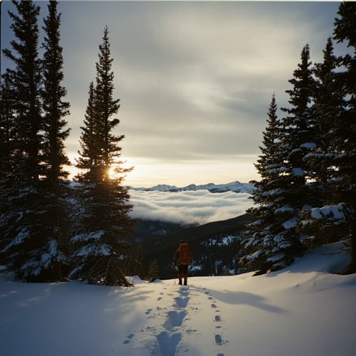 A lone adventurer in the Colorado Rockie