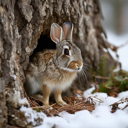 For protein, trapping small game like rabbits becomes crucial