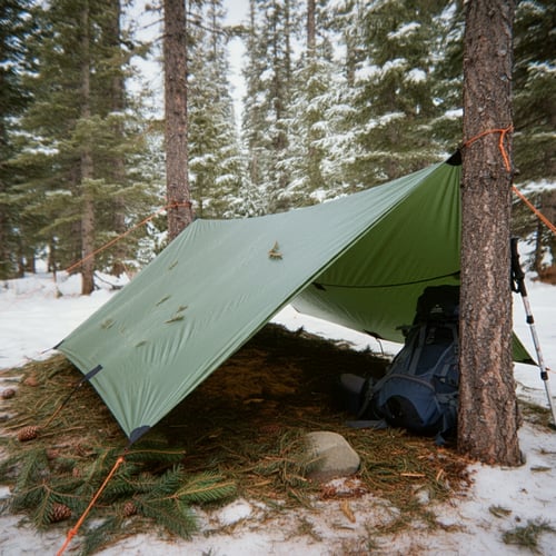 Expedient Lean-To Tarp Shelter