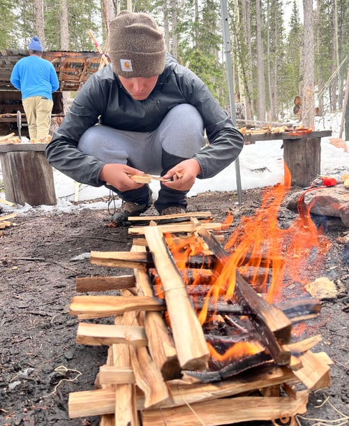 Log Cabin Fire Lay