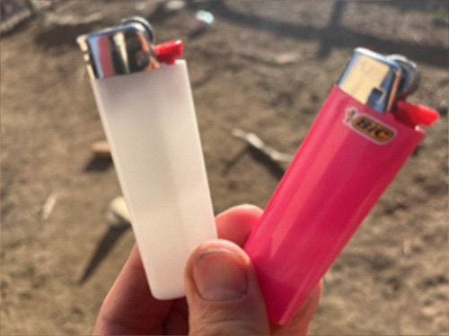 Much easier to see in person than in photos; notice that both stand out, while we can only tell how full the white lighter is. The fuel line is below halfway, time to replace it in my kit.