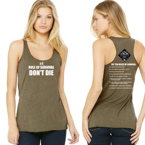 WOMENS RACERBACK TANK – TOP 10 RULES OF SURVIVAL Featured sq