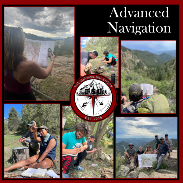 Students use compasses and topographic maps in the mountains during an advanced navigation course.