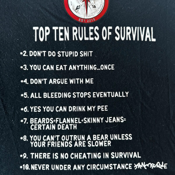 Women’s “Top 10 Rules of Survival” T-shirt - Image 2