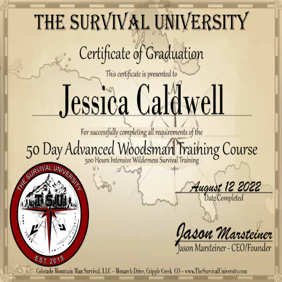 Jess Caldwell TSU Cert